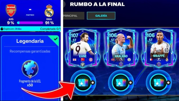 Cartas de la UCL en FC Mobile